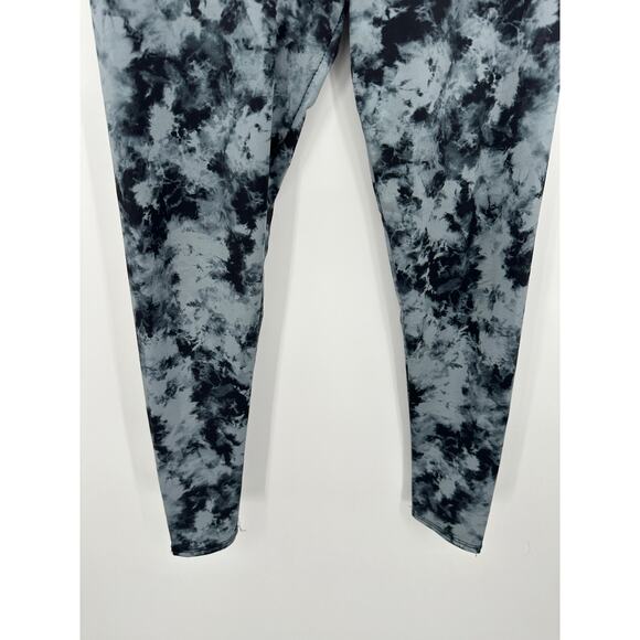 Onzie Black Grey Tie Dye Print Pull On Active Leggings Size XS Gym Workout - Picture 3 of 8